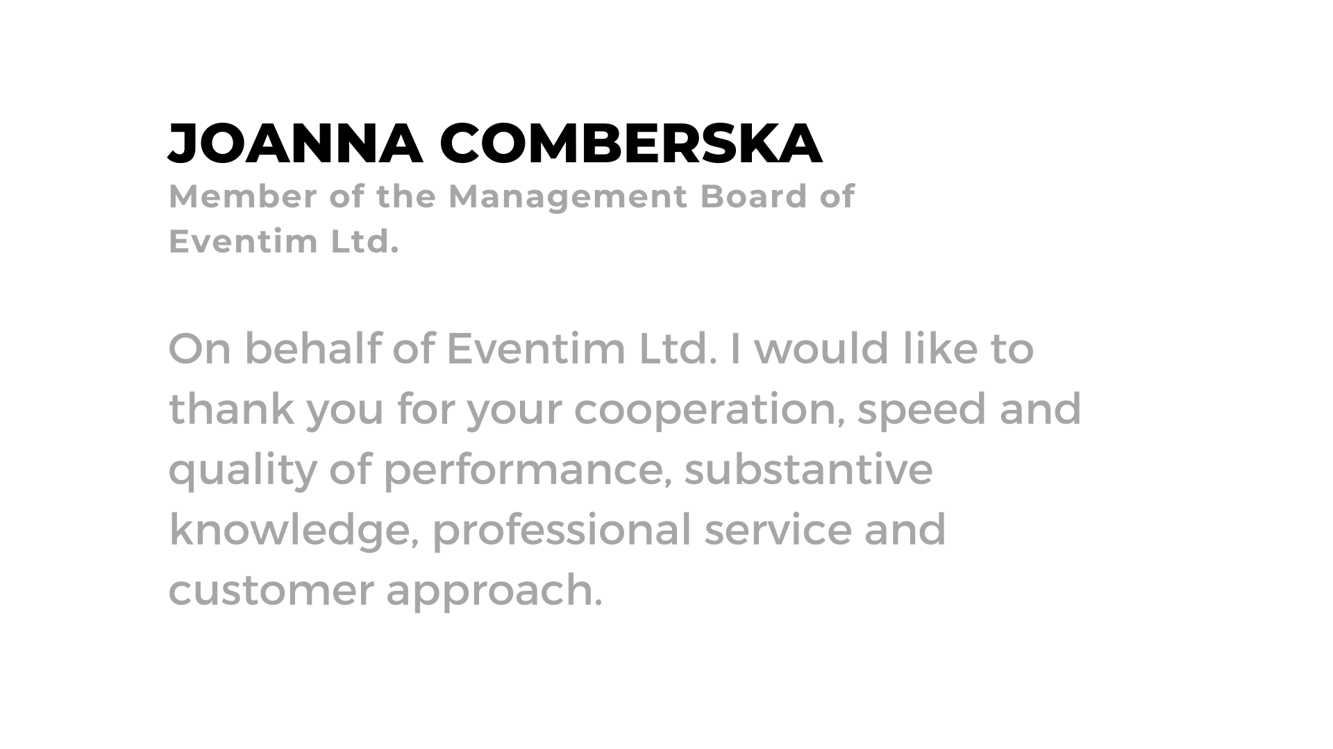 Client Testimonials ENG - Brookfield Partners Brookfield Partners, doradcy, nieruchomości biurowe